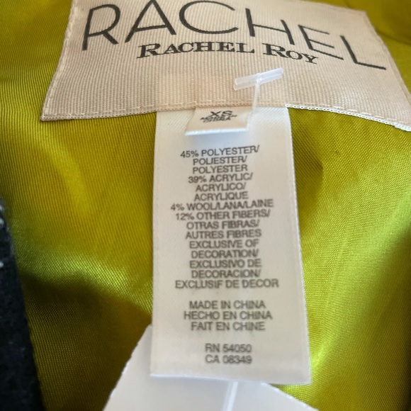 Rachel Roy Printed Long Button Down Jacket - Size XS - Picture 13 of 13